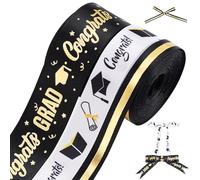 PH PandaHall 3 Stili Nastri per Laurea Nastri In Grosgrain Classe di 2025 Nastro Leis Congratulazioni Nastro per Festa di Laurea 9.8/16/25mm 13.5m