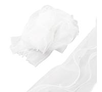 PH PandaHall 3 Strati Nastro di Pizzo Pieghettato Bianco Nastro Ruffle Trim Wave Bordo Pizzo Trim 11 cm Ampio Organza Pizzo Tessuto per Abito da Sposa Cucito Stoffa，5 m