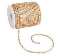 PH PandaHall 30 m 3 mm Cordoncini D'Onore per Laurea Corda Intrecciata Oro Finitura Corda Fatta A Mano Corda Intrecciata A Mano per Abbigliamento Paralume