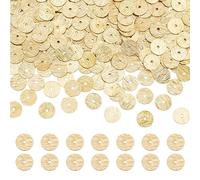 PH PandaHall 300pz 8mm Perline Oro Perline Heishi Disco Perline Sfuse in Ottone Perline Rondelle Perline di Lunga Durata Perline Rotonde per Gioielli per Collana Bracciale Orecchino Creazione