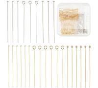 PH PandaHall 300pz Spille per La Creazione di Gioielli, Perni A Testa Da Perni A Occhiello Perni A Sfera, Spille per La Creazione di Gioielli In Oro e Argento Spille Da 21~23 calibro per Fai-Da-Te