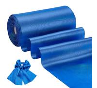 PH PandaHall 30m×15cm Nastro di Raso Blu Nastro Largo per Esterni Tessuto Solido Nastro di Raso Double Face per La Decorazione Esterna di Pasqua Laurea Bouquet Artigianato Floreale Cucito