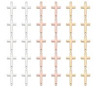 PH PandaHall 30Pz 3 Colori Ciondolo Croce Pasquale Maglie Piccolo Mini Croce Ciondolo Ottone Crocifisso Croce Metallo Ciondolo Croce Ciondoli per Bracciale Pasqua Risultati di Gioielli Fai Da Te