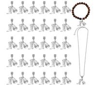 PH PandaHall 30pz Ciondoli con Cappello e Stivali da Cowboy Ciondoli Western Argento, Pendenti Europei per la Creazione di Gioielli Fai Da Te Artigianato e Decorazioni per Cerniera