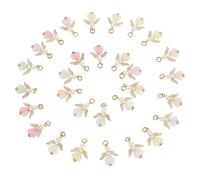 PH PandaHall 30pz Ciondolo Angelo Oro Ciondolo Ala d'Angelo 28mm Ciondoli a Forma di Cuore per la Creazione di Gioielli Orecchini Collane Artigianato Fai Da Te