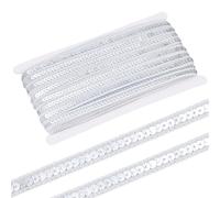 PH PandaHall 32.9m Nastro di Paillettes Argento 13mm Nastro di Pizzo Glitterato Nastro di Paillettes Piatto per Cucito Fai Da Te Artigianato Costume Decorazione per La Casa