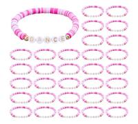 PH PandaHall 32 braccialetti elasticizzati con perline in argilla Heishi, braccialetti elastici con perline per danza, gioielli da donna, gioielli da ballerina, regalo per feste di compleanno