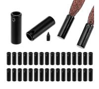 PH PandaHall 32 set Lacci per Scarpe Punte per Lacci delle Scarpa In Metallo Aghi per Estremità a Scollo Aghi per Laccio per Felpe con Cappuccio Fibbie con Viti per Scarpa da Ginnastica Stivali, Nero