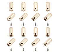 PH PandaHall 32 Set Viti Punte per Lacci delle Scarpe Punte per Lacci delle Scarpe in Metallo Senza Cuciture in Oro Chiaro per Le Scarpe da Ginnastica, Felpe con Cappuccio, Corde Elastiche, Lacci