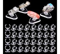 PH PandaHall 36pcs Espositori per Anelli, Mini Espositore per Gioielli con Porta Anelli In Plastica per La Vendita di Anelli per Gioielli Anelli per Dito Singoli Espositori Decorativi,Chiaro