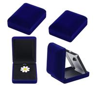 PH PandaHall 4 espositori in velluto, per distintivi, spille singole, 6 x 8 cm, rettangolari, per sfida, monete, gioielli, per spille, bavero, distintivi e monete