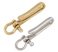 PH PandaHall 4 pz Portachiavi A Forma di U Gancio Da Pesca Portachiavi Clip Da Tasca con Grillo Chiave, Clip Da Cintura In Metallo Dorato per Chiavi, Fermagli per Catena per Portafoglio Uomo Donna