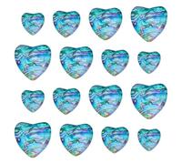 PH PandaHall 40 cabochon in vetro a forma di conchiglia, 4 dimensioni, a forma di cuore, con retro piatto, cabochon a forma di conchiglia, per orecchini, collane, gioielli, artigianato fai da te, 10