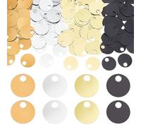 PH PandaHall 400 pz 20mm Paillettes Rotonde Piatte 4 colori Grandi Paillettes Iridescenti Paillette Sciolte Paillette Iridescenti Cerchi Puntini per Artigianato Arti Gioielli Cucito Ricamo
