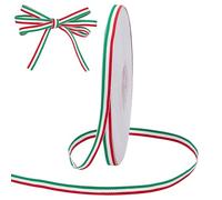PH PandaHall 45.7m Nastro Decorativo Tricolore Nastro Rosso Bianco e Verde Nastro Patriottico Bandiera Italiana Da 10mm per Decorazione Giorno della Liberazione Festa della Repubblica