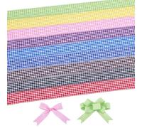 PH PandaHall 45 Iarda Nastro a Quadretti con Bordo 9 Colori Nastro in Poliestere, 25mm Nastri in Tessuto per Confezioni Regalo Ghirlande Fiocchi e Lavori Artigianali