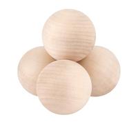 PH PandaHall 4pz 7.5cm Palline di Legno, Palline Rotonde di Legno Grezzo Palline di Legno Massello per Progetti Artigianali e Fai Da Te Lavorazione Del Legno Decorazione Della Casa