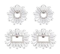 PH PandaHall 4pz Clip per Scarpe Gioiello per Matrimonio 2 Stili Fermagli per Scarpe con Strass Perla in Lega Clip per Scarpe In Cristallo Rimovibili per Abiti Da Banchetto Abiti Da Sposa Natale