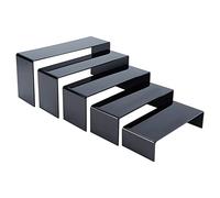 PH PandaHall 5 Misure Espositore Alzata Grandi Nero Decorazioni Rialzatore Scaffale Acrilico Vetrina Infissi per Gioielli Cosmetici Dessert Cupcake Caramelle Trattare Action Figure Display