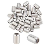 PH PandaHall 50 pz Perline di Arresto In Acciaio Inossidabile Perline Distanziatrici di Posizionamento a Colonna Perline Scorrevoli Regolabili Perline per Accessori Fai Da Te