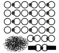 PH PandaHall 50 Set Chiusura Anteriore del Reggiseno Sostituzione Clip in Plastica per Reggiseno Bikini Ganci per Reggiseno Nero per La Realizzazione di Reggiseni Lingerie Cucito, 14mm