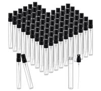 PH PandaHall 50pz Bottiglie di Profumo in Vetro 10ml Mini Flacone Spray Formato da Viaggio Atomizzatore di Profumo Vuoto per Oli Essenziali da Viaggio Regalo per Natale e Festa della Mamma