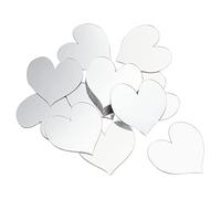 PH PandaHall 50pz Mini Piastrelle a Specchio Adesive Specchio Adesivo a Forma di Cuore, 50mm Piccolo Specchio Mosaico in Acrilico per Artigianale Fai Da Te Tavolo da Parete