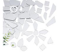 PH PandaHall 50pz Specchio da Cucire Forma Mista Acrilici Irregolari Specchio con Fori per Abiti da Sera Costume Abbigliamento Abito da Sposa Decorazione