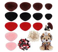 PH PandaHall 52pz Nasi di Sicurezza per Animali, Nasi Triangolari in Plastica Naso Floccato con Rondelle Nasi all'Uncinetto per Orsacchiotto Animale Burattino Artigianato Accessori per Fai da Te