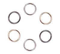 PH PandaHall 6 PCS 1-9/10 inch Spring O Ring Round Moschettone Snap Clip Hook Trigger Spring Portachiavi Fibbia 3 Colori per Borse, Portamonete, Portachiavi