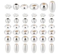 PH PandaHall 6 stili 925 perline In Argento Sterling per La Creazione di Gioielli, 60 pezzo di Perline Distanziatrici per Bracciale, Forniture per Artigianato, Anelli, Collane, Orecchini, 3-4mm