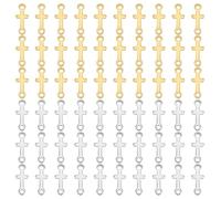 PH PandaHall 60Pz 2 Colori Croce Ciondolo Maglie Connettore Inossidabile Ciondoli Crocifisso Croce Metallo Ciondolo Croce Ciondoli per Braccialetti Pasquali Risultati di Gioielli Creazione Fai Da Te