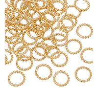 PH PandaHall 60pz Anelli di Salto Intrecciati Placcati in Oro 24K, 8mm Anelli di Salto Chiusi Anelli O Dorati Connettori per Orecchini Bracciale Collana Gioielli