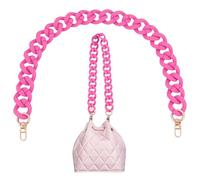 PH PandaHall 66cm Catena per Borsa in Acrilico Rosa Cinghia per Borsa, 1pz Carina Catena per Borse Decorativa con Fibbie per Borsetta Portafoglio Piccole