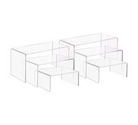 PH PandaHall 6pz Alzate di Display in Acrilico Espositore in Acrilico Trasparente, 3 Dimensioni Alzate per Espositori per Display Gioielli Cupcakes Dessert Modellismo Collezione Profum