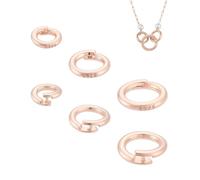 PH PandaHall 6pz Anelli di Bloccaggio Rotondi in Argento Sterling 925, 6mm 8mm 10mm Anelli di Giunzione per La Creazione di Gioielli Ciondoli Braccialetti, Oro Rosa