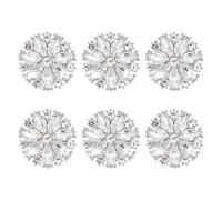 PH PandaHall 6pz Bottone A Forma di Fiore con Strass Bottone Gambo Cristallo 24mm Bottoni Da Cucito A Forma di Fiore Bottoni Decorativi In Argento Accessorio per Abbigliamento e Costumi Da Donna