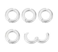 PH PandaHall 6pz Chiusure a Molla in Argento Sterling 925 Anelli a Molla per Gioielli, 7mm Anelli di Giunzione Connettori per La Creazione di Gioielli Bracciale, Diametro Interno: 4.2mm