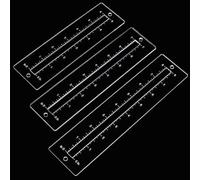 PH PandaHall 6pz Modelli per La Realizzazione di Cerniere, 3 Misure Modello di Cerniera Trasparente Righello Patchwork Strumenti per Cucire per Borse Tasca con Cerniera Fai Da Te Artigianato Cucito