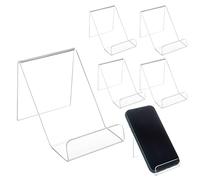 PH PandaHall 6pz Supporto per Libri in Acrilico Trasparente Supporto Opuscolo Espositore da Tavolo per Libri Album di Immagini Ricetta Foto Portafoto, 8.2x6.5x6.5mm