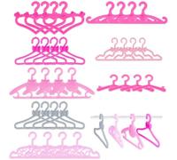 PH PandaHall 80 grucce per bambole, 8 stili, rosa, per vestiti per bambole, vestiti, accessori per bambole, armadi, abiti, abiti, decorazioni per la casa