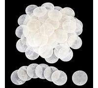 PH PandaHall 80 pezzo di Conchiglie Capiz Rotonde, 49.5mm Nature Capiz Shell Charms Conchiglia Connettore Charms Pendenti Appesi Fai Da Te per Artigianato Decorazioni per Casa Campanelli, Foro:1.6mm