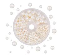 PH PandaHall 804pz Perle Non Forate Perle Artificiali Rotonde, Perles Bianche Decorative per Riempitivi Vaso Matrimonio Festa Decorazione Domestica(3mm, 4mm, 5mm, 6mm, 8mm, 10mm)