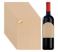 PH PandaHall 80pz Etichette Adesive per Bottiglie di Vino Etichette Adesive Ad Arco Marrone, 12x8.9cm Etichettes Vuote Stampabili Impermeabili per Barattoli Bottiglia Matrimonio