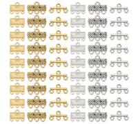 PH PandaHall 84 pz Chiusura A 3 Strati Stile Oro Argento Collana Connettore Lampadario Chiusura A Strato Chiusura Tibetana Multifilo con 4 Fori per Gioielli Bracciale