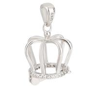 PH PandaHall 925 ciondolo A Gabbia con Perla e Corona In Argento Sterling, Ciondolo In Argento con Montatura per Montatura Ciondolo con Cornice Vuota con Zirconi Cubici Pendenti con Gabbia