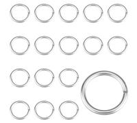 PH PandaHall Anelli Aperti In Argento Sterling 925, 20pz Connettore Ad Anello a Forma di O Anelli Gioielli In Metallo per Orecchini Bracciali Collane Fai Da Te, D.E. 8mm, D.I. 6mm, 0.9mm Spessi