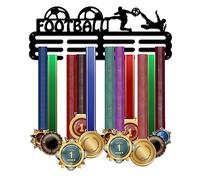 PH PandaHall Appendiabiti per Medaglia di Calcio, Porta Medaglie da Calcio Medaglie A Sfera Cornice per Display Premi Porta Nastro Sportivo Espositore per Medaglie Espositore per Montaggio A Parete
