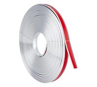 PH PandaHall Bordatura autoadesiva a forma di U, 10 m, larghezza 15 mm, colore argento, per mobili, tavoli, armadi, scaffali, riparazione e restauro del piano di lavoro