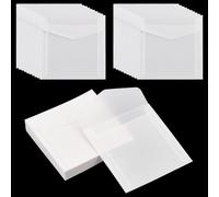 PH PandaHall Buste In Pergamena Da 50 pezzo Buste di Carta Traslucida Bianca Da 4.72x4.72 pollici/ 12x12 cm, Buste Trasparenti In Pergamena per Inviti di Nozze, Foto di Progetti Creativi, Laurea